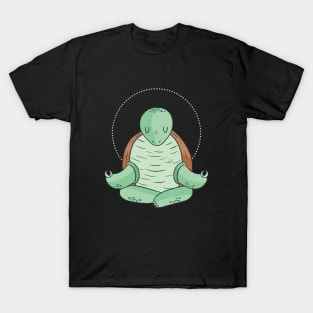 turtle yoga funny cartoon awesome shirt T-Shirt